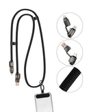 Cable de datos fast charging con llavero en color negro de la marca Ven-Dens en Xela Quetzaltenango.