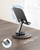 Soporte celular para coche ajustable VEN-DENS VD-HD053, con base de ventosa, brazo extensible y pinza giratoria para diversos teléfonos.