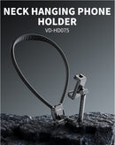 Soporte de teléfono VEN-DENS VD-HD075 con cuello flexible, manos libres y pinza ajustable. Ideal para escritorio.