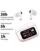 Encuentra los auriculares Bluetooth wireless A9 Pro (Rose Gold) Metallic Paint en Quetzaltenango con pantalla táctil y estuche de carga inteligente en SlowBack.