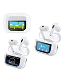 Encuentra los auriculares Bluetooth Wireless ANC / ENC A9 Pro (Plateado) Metallic Paint con pantalla táctil en la tienda de garantía de productos en Xela Quetzaltenango.