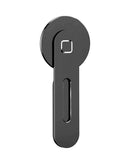 Soporte magnético de teléfono negro de aleación de aluminio, minimalista y robusto, para coche u oficina.