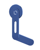 Soporte magnético azul de aleación de aluminio para teléfono, ideal para coche o escritorio.