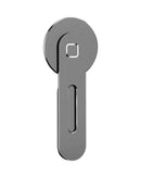 Soporte magnético de teléfono gris de aleación de aluminio para coche, base giratoria 360°.