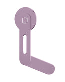 Soporte magnético rosa de aleación de aluminio para teléfono, ideal para coche o escritorio.