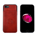 Encuentra la funda magnética de cuero con billetera en color rojo para iPhone 7G/8G/SE 2020 en Xela Quetzaltenango.