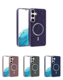 Protege tu Galaxy S24 / S25 con estilo y carga inalámbrica con la funda bling diamond crystal en Quetzaltenango.