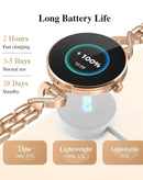 Smartwatch DaFit dorado para mujer con pantalla AMOLED de 1.04", elegante accesorio inteligente.