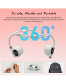 Audífonos Bluetooth inalámbricos blancos SlowBack X56A, resistentes al agua, con estuche de carga.