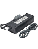 Adaptador de corriente AC negro para Xbox 360, modelo HP-A1502R2, con cables de conexión visibles.