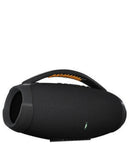 Altavoz inalámbrico portátil CRUISIN XL negro con asa, diseño robusto y rejilla metálica, ideal para exteriores.