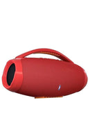 Altavoz inalámbrico portátil rojo CRUISIN XL rugged con asa, ideal para exteriores y sonido potente.