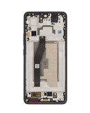 Pantalla OLED Xiaomi 14T Titan Black con marco, ideal para reparación y reemplazo.