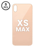 Tapa trasera dorada con orificio de cámara más grande para iPhone XS Max en Quetzaltenango.