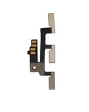 Cable flex negro para botón de encendido y volumen Motorola Moto G Power (2020), con conectores plateados, ideal para reparación de componentes.
