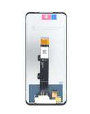 Pantalla LCD Motorola Moto G Play (2023) con marco negro, componentes display para reparación.