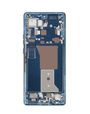 Pantalla OLED con marco (LUNAR BLUE) compatible para Motorola Edge X40 5G, Edge Plus y Edge 40 Pro en Quetzaltenango.