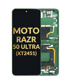 Pantalla principal OLED con marco para Motorola Moto Razr 50 Ultra (XT2451 / 2024) color Spring Green en Xela Quetzaltenango.