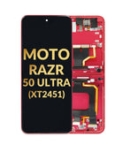Pantalla OLED con marco para Motorola Moto Razr 50 Ultra color HOT PINK en Quetzaltenango.