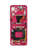 Pantalla OLED premium con marco para Motorola Razr Ultra 60 (XT2551) en color Cabaret, ideal para reparación.
