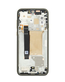 Pantalla OLED verde oliva para Motorola Edge XT2609/2026 con marco, ideal para reparación de display.
