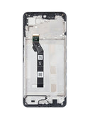 Pantalla LCD premium con marco para Motorola Moto G47 (XT2625-1-2), ideal para reparación.