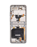 Pantalla OLED con marco para Moto Razr 2026/Razr 70 (XT2657) en color hematita, reparación premium.