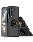Protege tu Samsung Galaxy Z Fold 5 con una carcasa trasera de PC rígido y borde colorido de TPU suave en color negro en Xela.