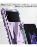 Funda híbrida transparente Air Cushion para Samsung Galaxy Z Flip 4, protección duradera SlowBack.