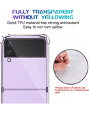 Funda híbrida transparente Air Cushion para Samsung Galaxy Z Flip 4, protección duradera SlowBack.