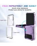Funda híbrida transparente Air Cushion para Samsung Galaxy Z Flip 4, protección duradera SlowBack.