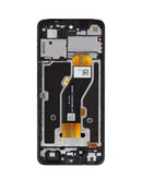 Pantalla LCD negra Premium con marco para ZTE Blade A75 4G (Z2359), ideal para reparación de celular.